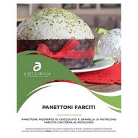 photo A' Ricchigia - Homemade Panettone Covered with Chocolate and Grain Pistachios - 750 gr 3